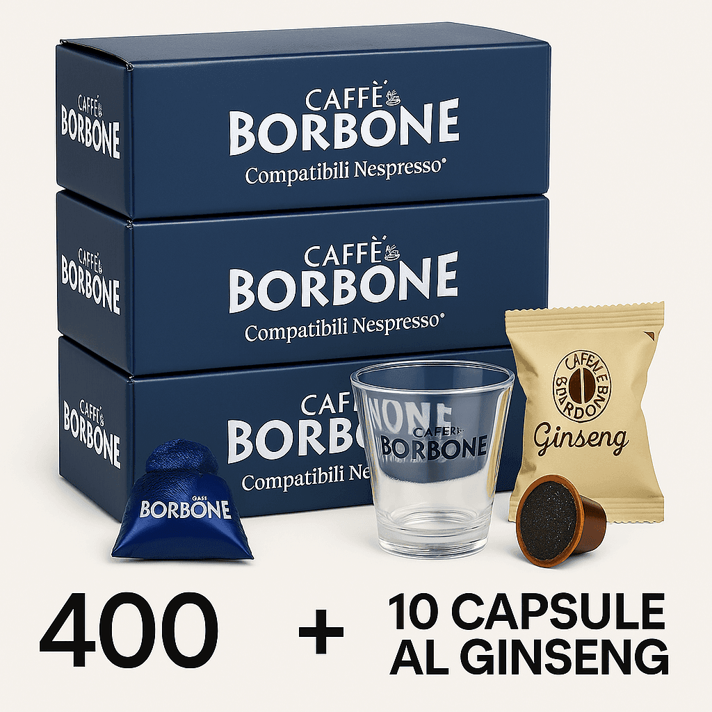 400 Capsule Borbone miscela Blu compatibili Nespresso