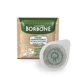 100 ESE-Pads 44mm – Caffè Borbone Grüne Mischung Dek (Koffeinfrei) Kompostierbar | Recyclingfähige Verpackung | Kompatibel mit ESE-System